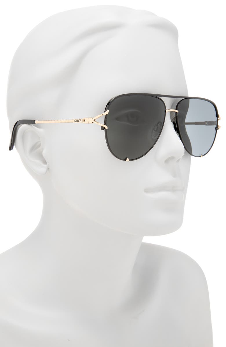 QUAY 60mm Aviator Sunglasses, Alternate, color,