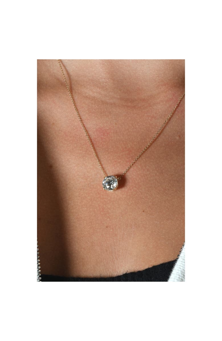 Bliss Diamond 4Ct Diamond Solitaire Pendant 14k Gold 18" Necklace Lab Grown Certified, Alternate, color, White Gold