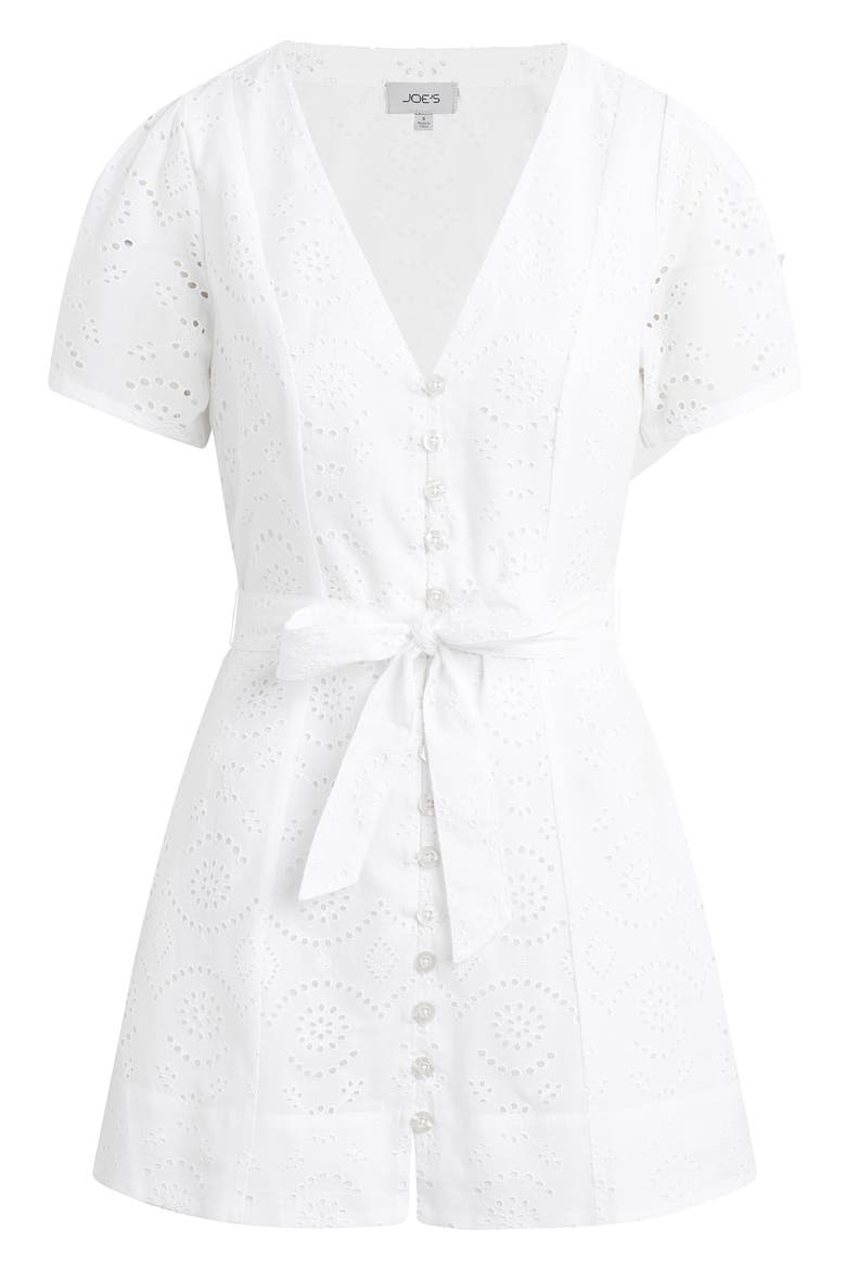 The Halle Eyelette Mini Dress, Alternate, color, WHITE