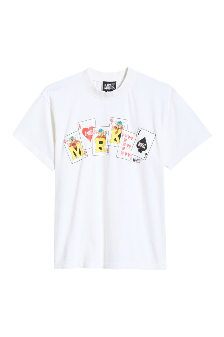Royal Flush Cotton Graphic T-Shirt, Alternate, color, WHITE