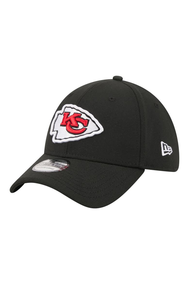 Men's New Era  Black Kansas City Chiefs Core Team 39THIRTY Flex Hat, Main, color, Black