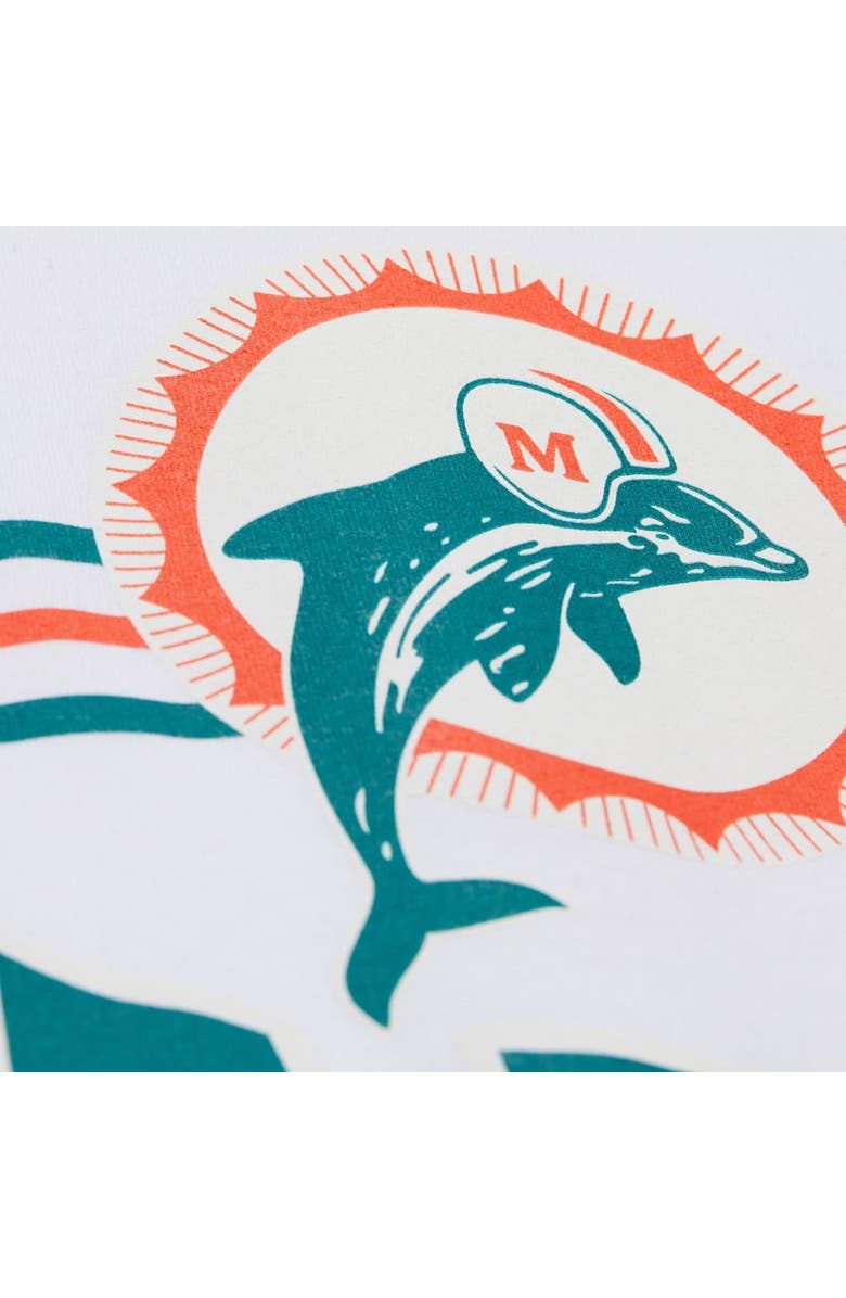 Mitchell & Ness Men's Mitchell & Ness Dan Marino White Miami Dolphins Name & Number Team Origins Vintage Logo T-Shirt, Alternate, color, White