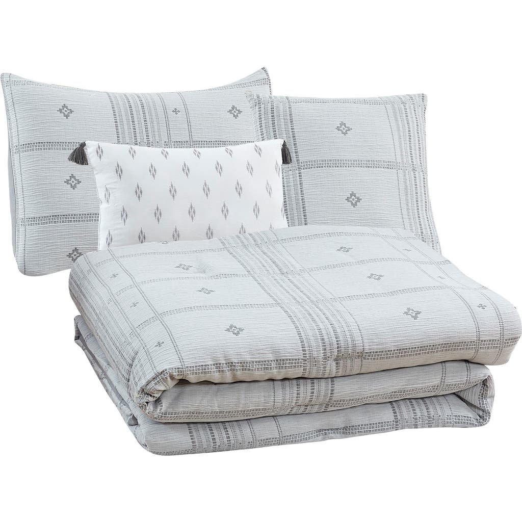 MODERN THREADS MODERN THREADS JACQUARD MICROFIBER 5-PIECE COMFORTER SET