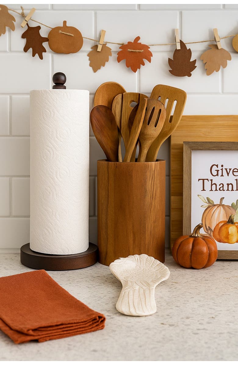 C&F Home White Turkey Stoneware Thanksgiving Kitchen Spoon Rest 9", Alternate, color, White