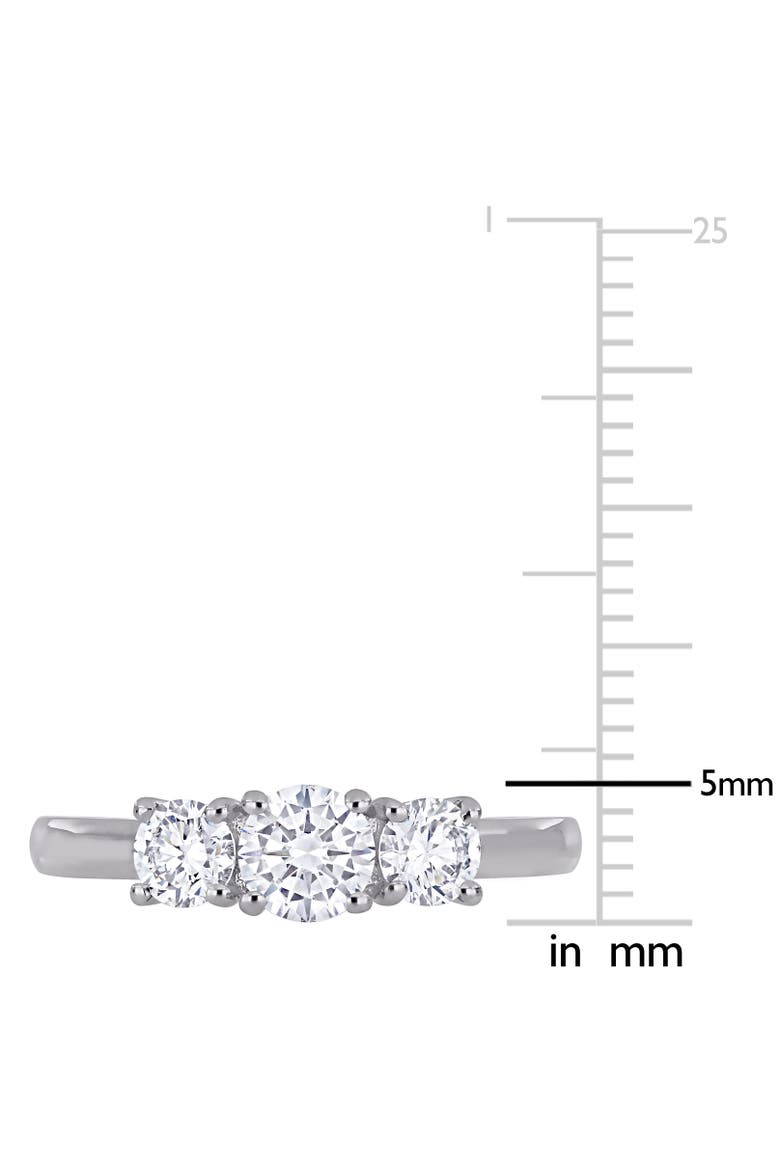1 CTW Lab-Grown Diamond 3-Stone Ring 14k, Alternate, color, White Gold