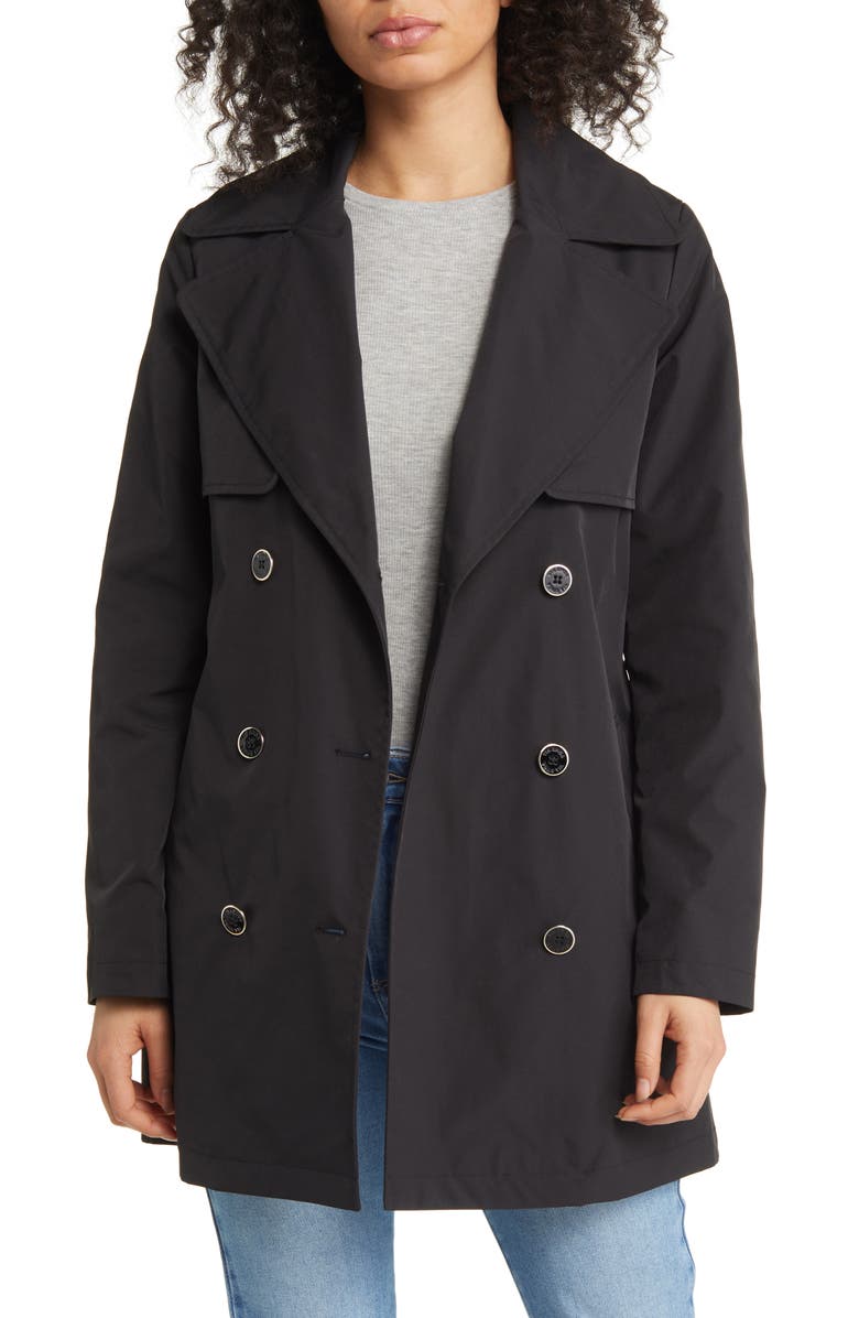 Via Spiga Double Breasted Belted Trench Coat, Alternate, color, 