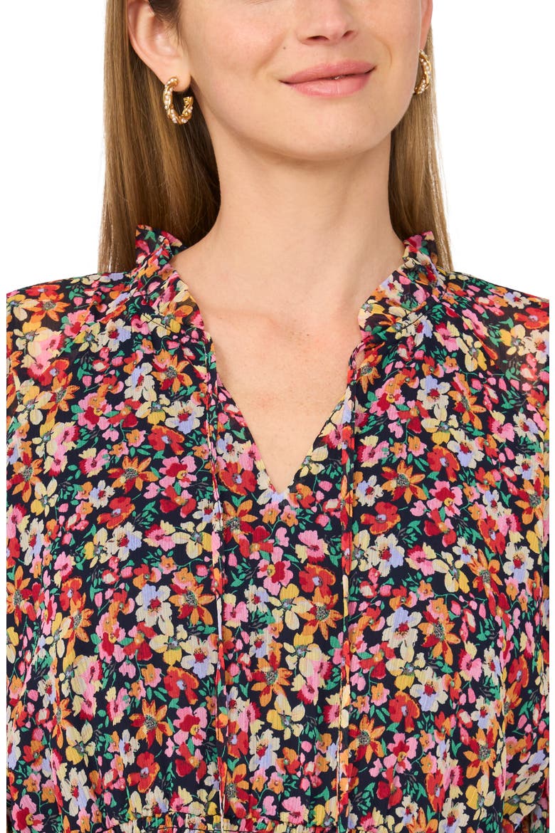 Floral Print Maxi Dress, Alternate, color, CLASSIC NAVY