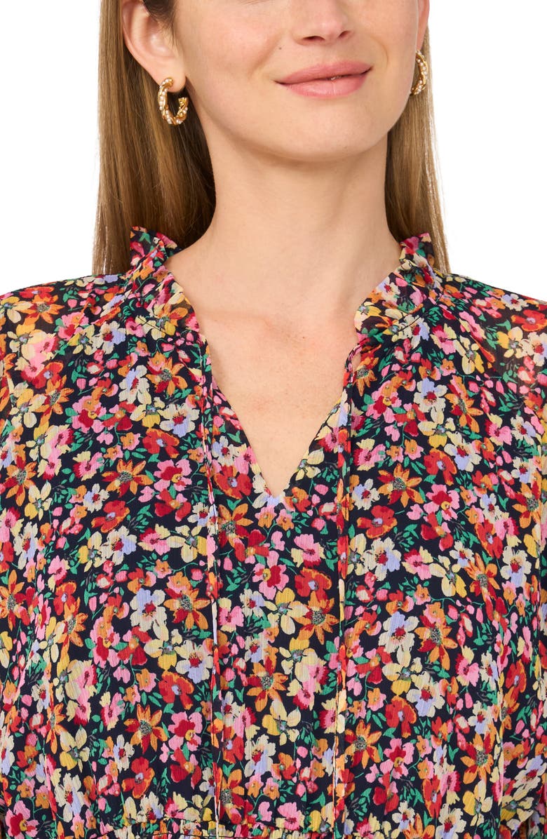 Vince Camuto Floral Print Maxi Dress, Alternate, color, Classic Navy