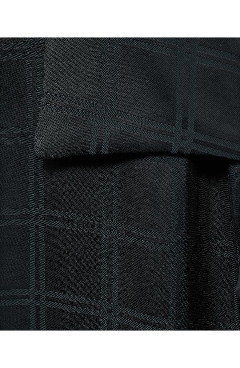 MANGO Check Pajama Top, Alternate, color, Black