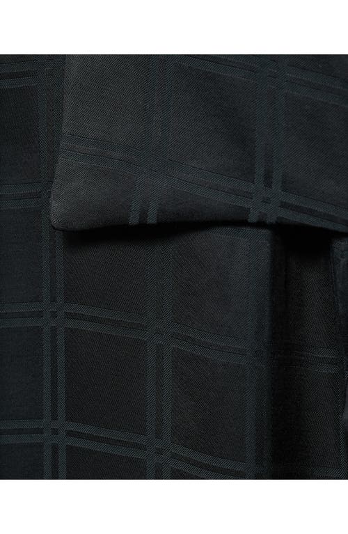 Mango Check Pajama Top In Black