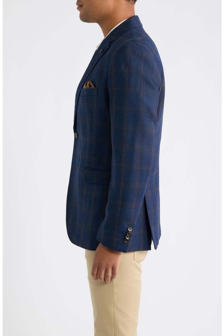 Townsend Wool Sport Coat, Alternate, color, NAVY BROWN PLAID
