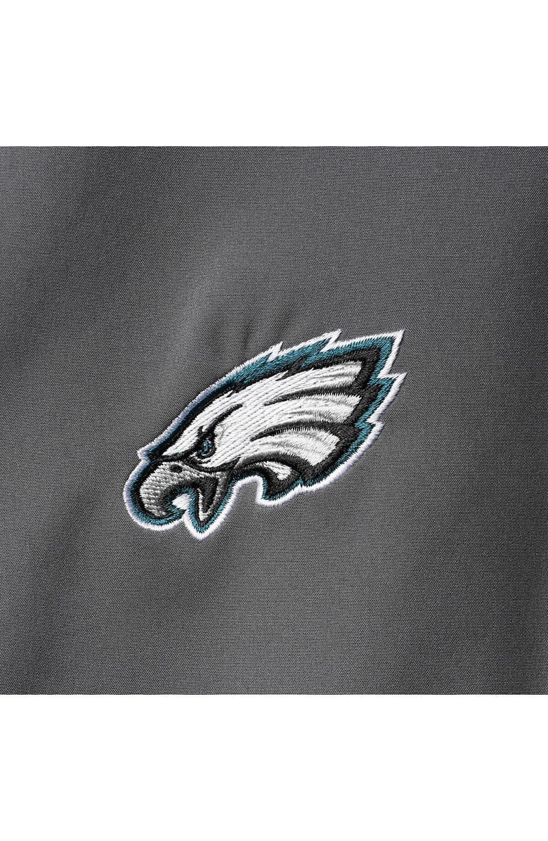 DUNBROOKE Men's Dunbrooke Charcoal Philadelphia Eagles Circle Softshell Fleece Full-Zip Jacket, Alternate, color,