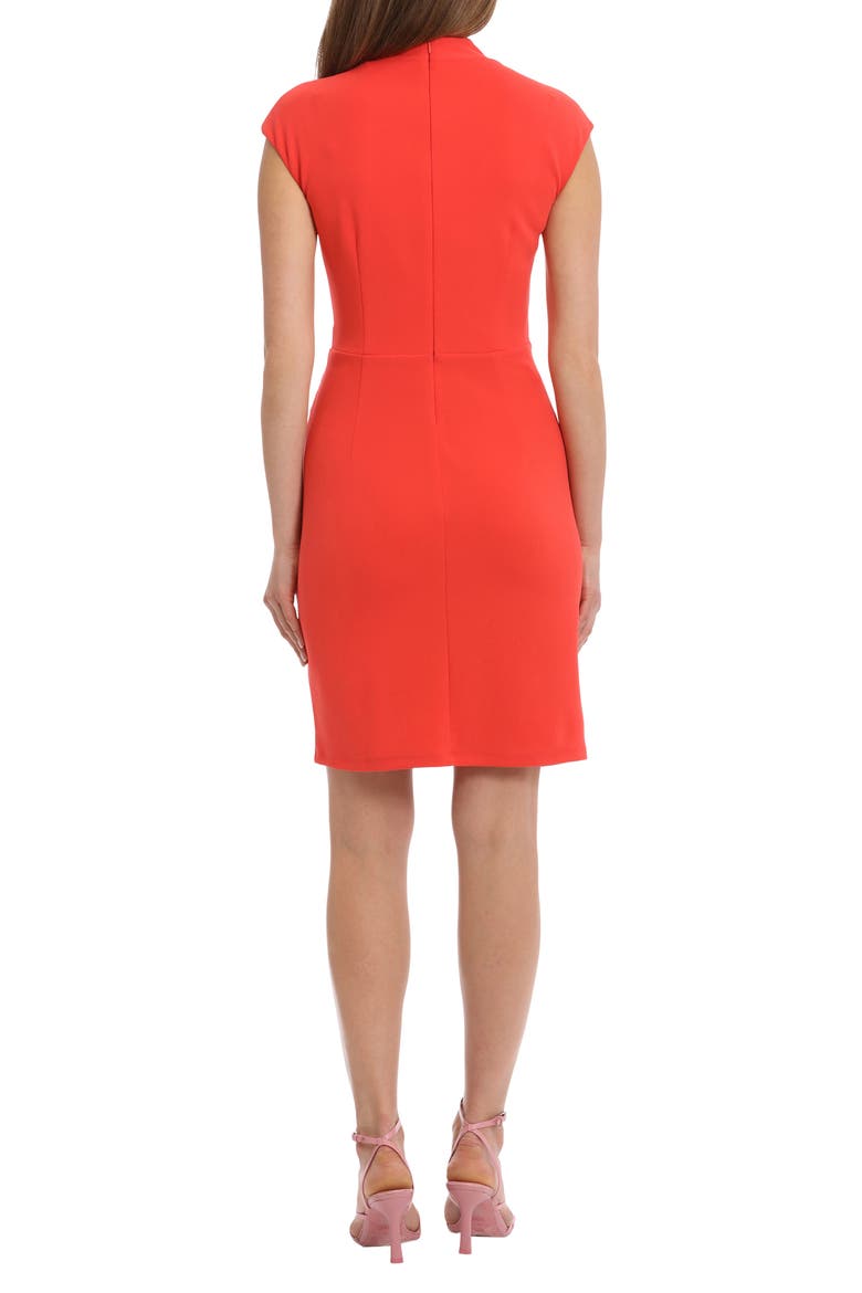 Wrap Front Sheath Dress, Alternate, color, BITTERSWEET