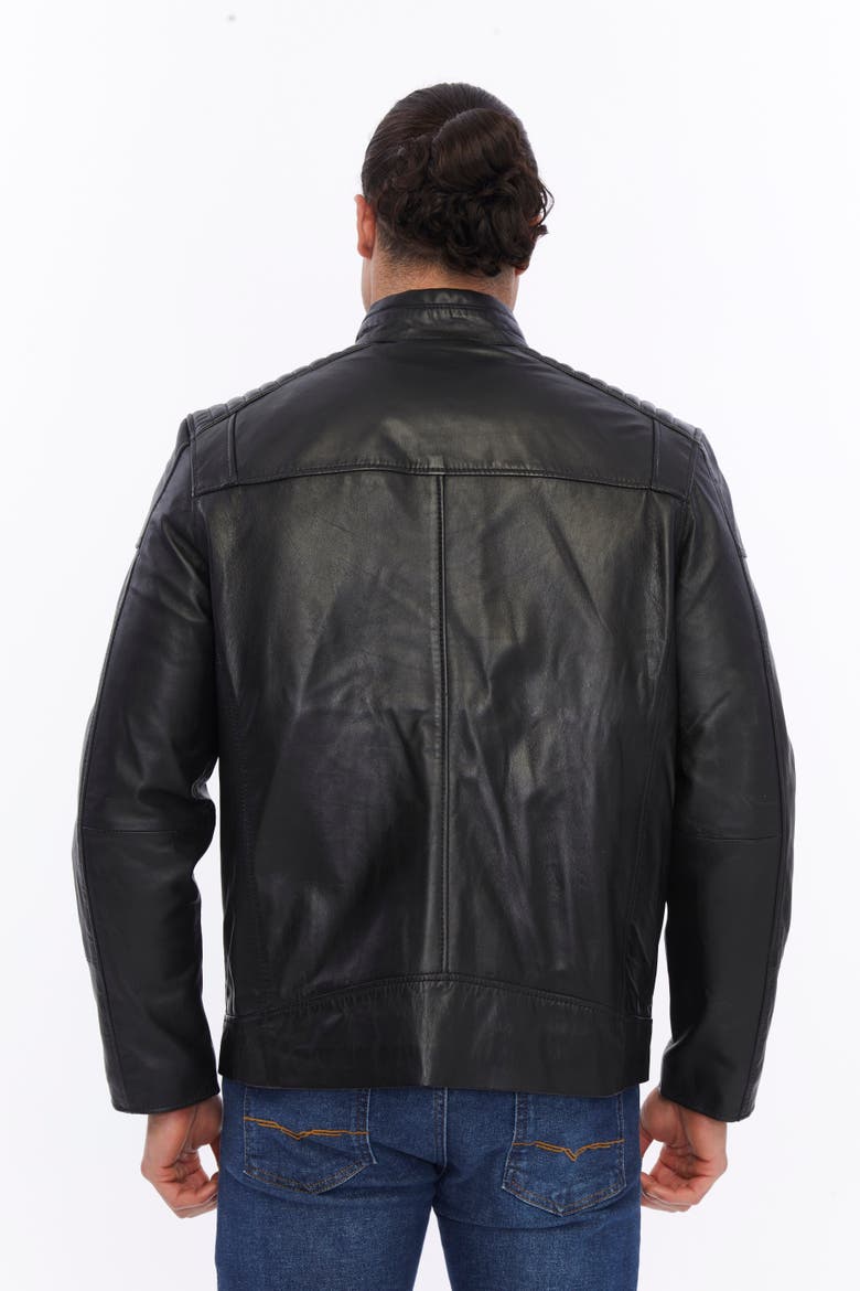 Sullivan Leather Jacket, Alternate, color, Black