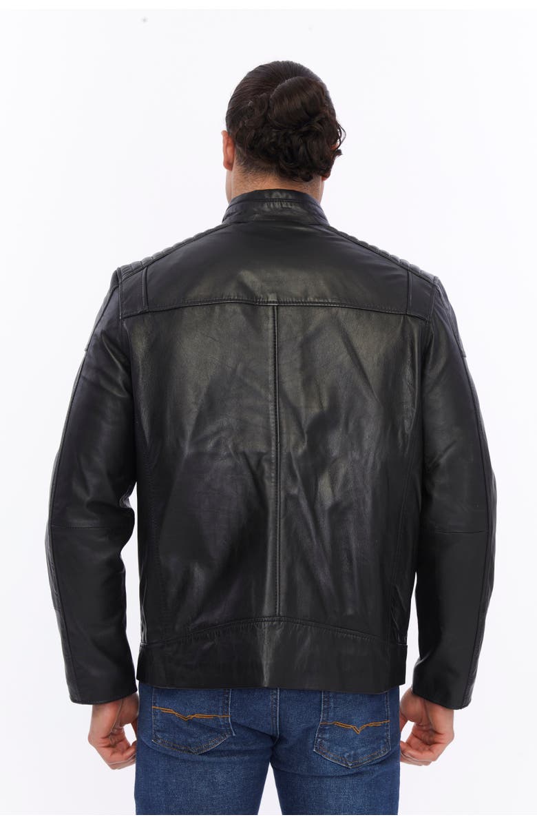 FURNIQ UK LLC Sullivan Leather Jacket, Alternate, color, Black