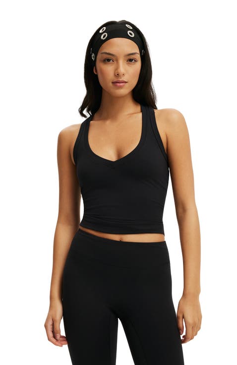 Women's Active Ultra Soft Plunge Front Racer Tank