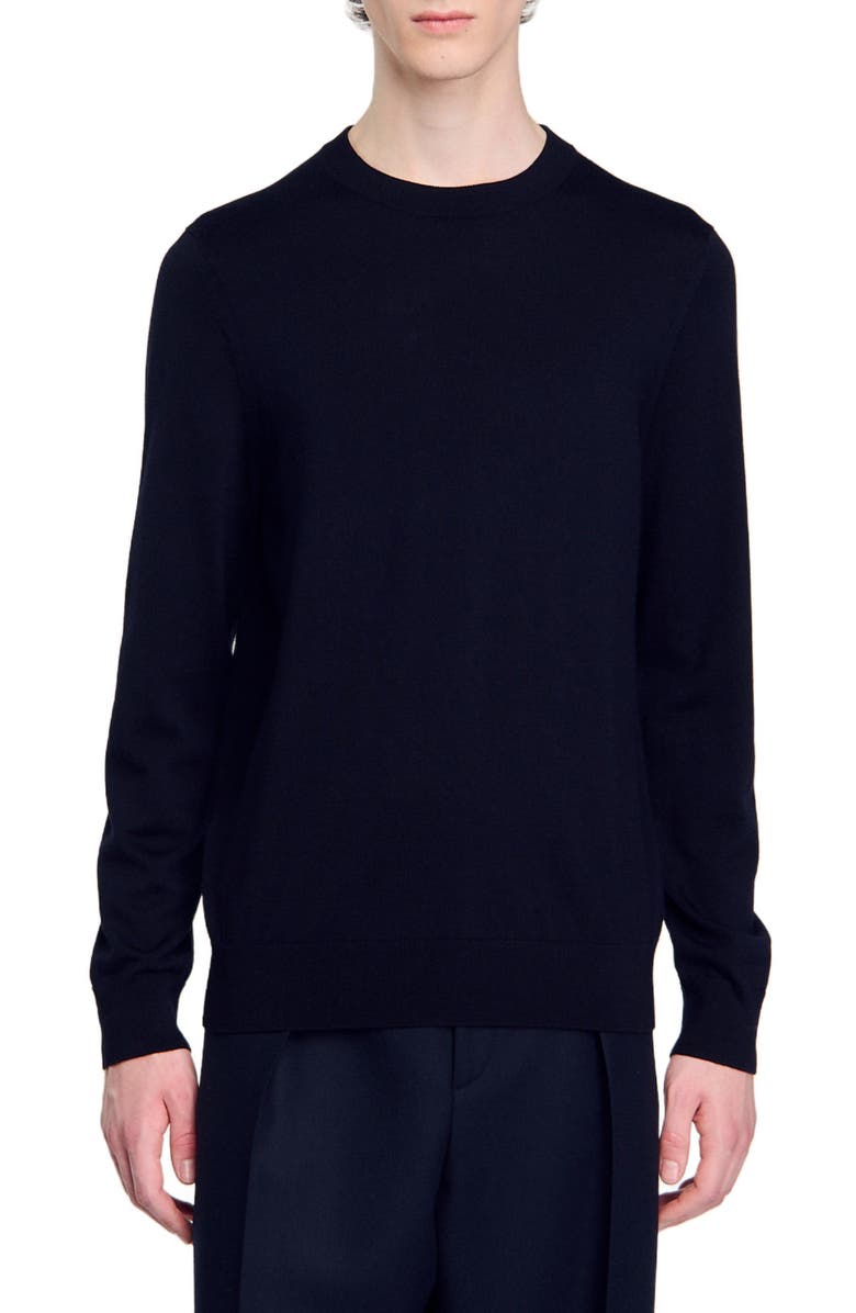 SANDRO Fine knit wool sweater, Main, color, 