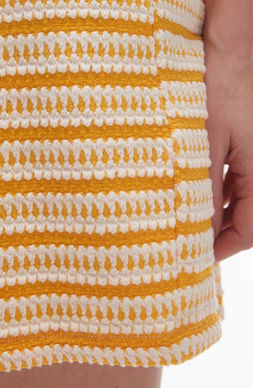 Topshop Textured Stripe Drawstring Shorts