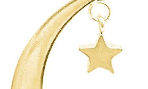 Adornia 14k Gold Plated Hanging Moon And Star Necklace In Gold