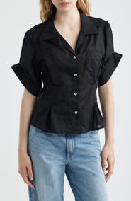 CISSA Sheer Cotton Button-Up Shirt