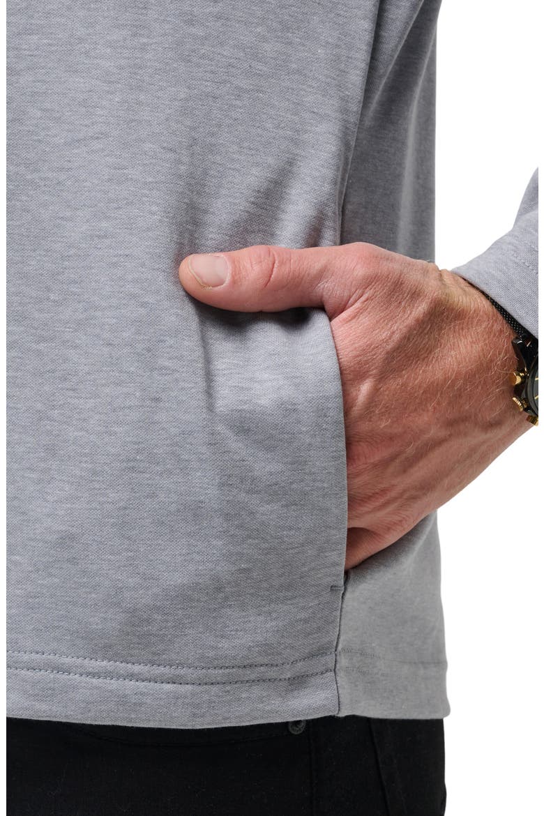Upgraded Half Zip Pullover, Alternate, color, HEATHER GREY