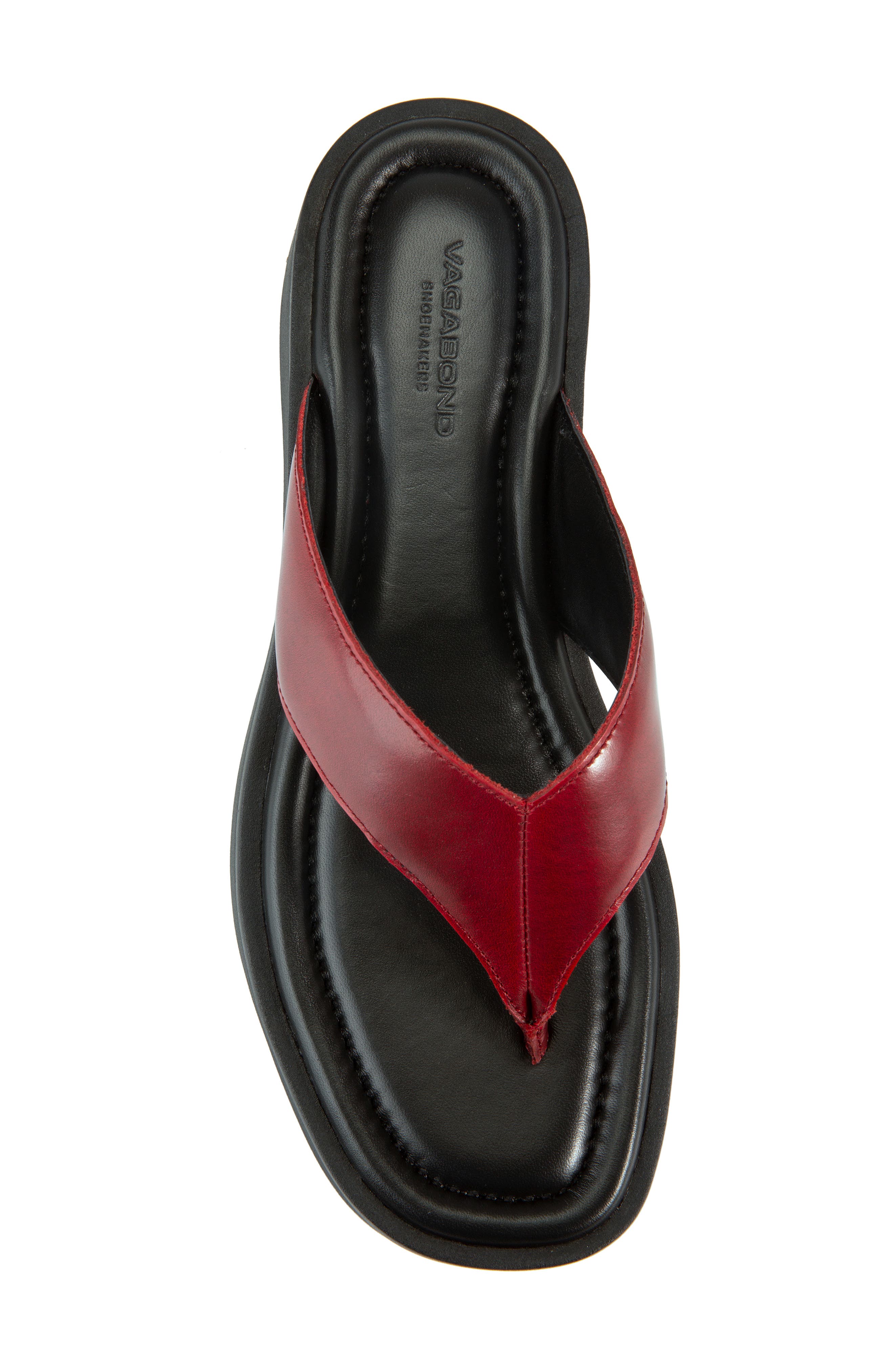 Danya Wedge Flip Flop, Alternate, color, RED