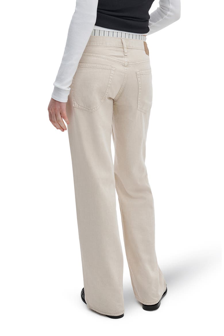 Featherweight Saige Boxer Relaxed Straight Leg Jeans, Alternate, color, SAND STRIPE
