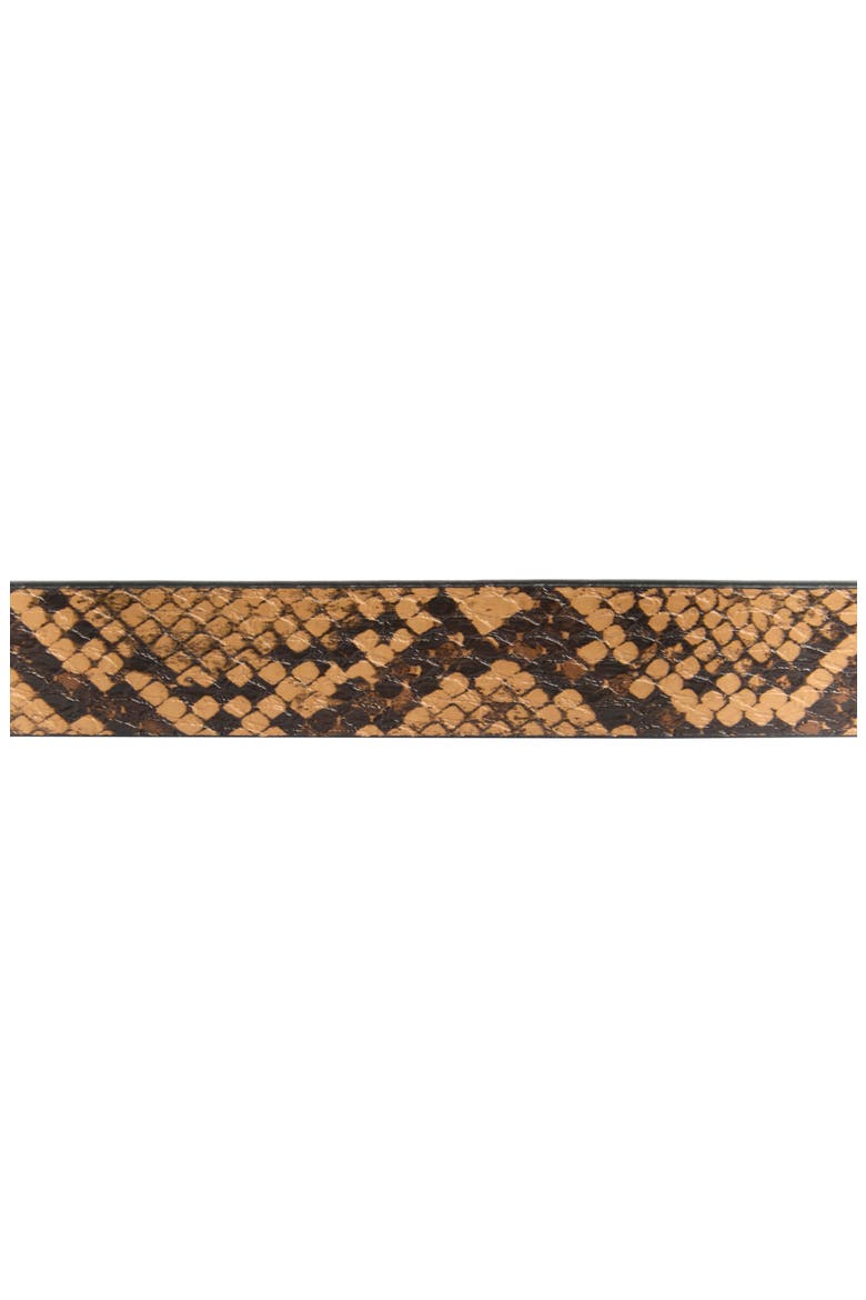 Slim 5 Ring Faux Leather Belt, Alternate, color, BPSP PRINT