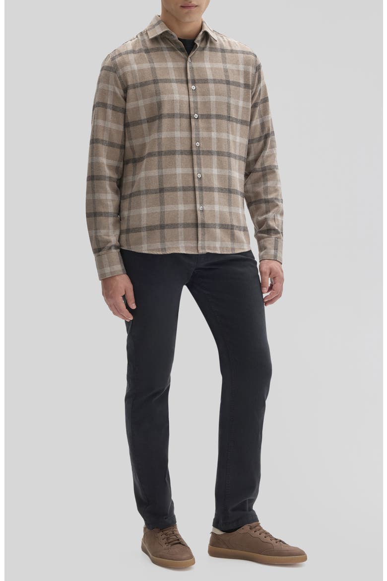Liam Plaid Button Down Shirt, Alternate, color, SEQUOIA
