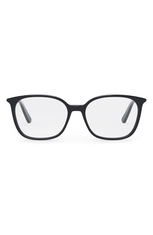 Dior Mini Cd O S4i 54mm Square Optical Glasses In Black