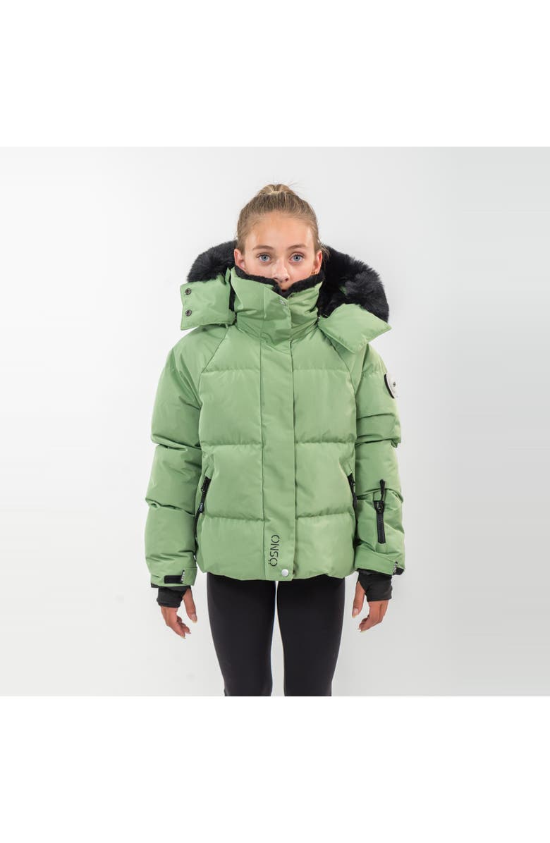ÖSNO Nikki Cropped Ski Jacket Snowpants Set, Alternate, color, Pastel Green