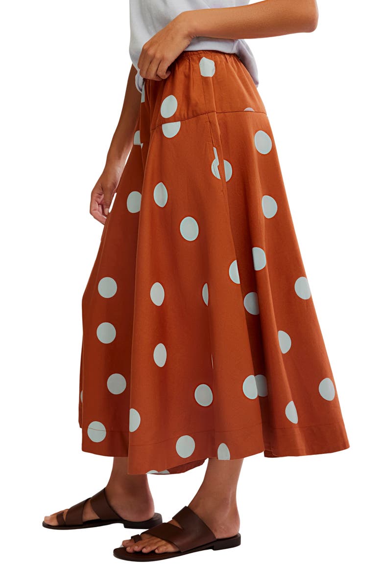 Free People Betty Drop Waist Maxi Skirt, Alternate, color, Sugar Almond Combo