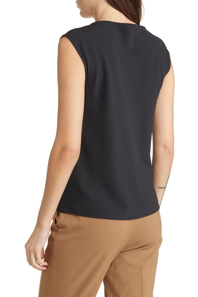 The Nora Eco Soft Wave Crepe Top, Alternate, color, BLACK