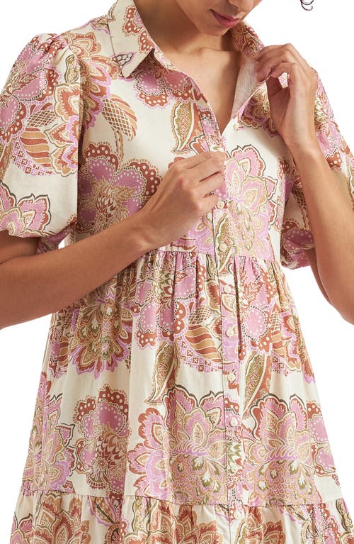 RIPE MATERNITY RIPE MATERNITY HOPE PRINT LINEN BLEND MATERNITY DRESS