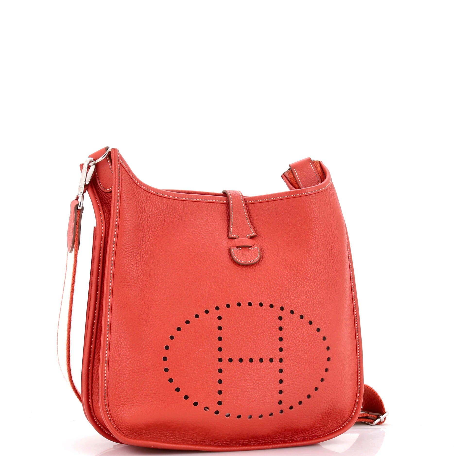 Pre-Owned Hermes Evelyne Bag Gen III Clemence PM, Alternate, color, Sanguine