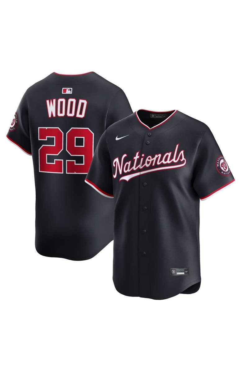 Nike Men's Nike James Wood Navy Washington Nationals Alternate Limited Jersey, Main, color, Navy