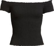 BP. Off the Shoulder Smocked Top