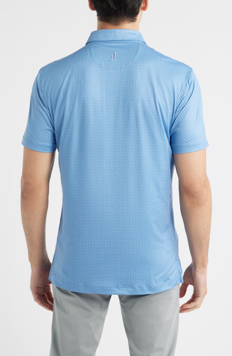 johnnie-O Ralph Geo Print Featherweight Performance Polo, Alternate, color, Carbon Fiber