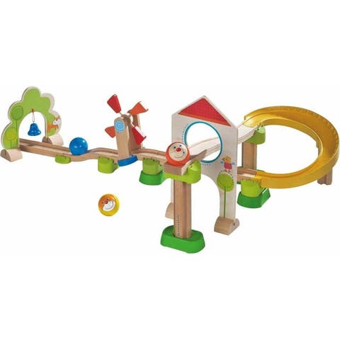 Marble Run Kullerbu Windmill Playset, STEM Toy Building Set for 3-5 Year Olds, Montessori Toys Marble Maze, 25 Piece Ball Track