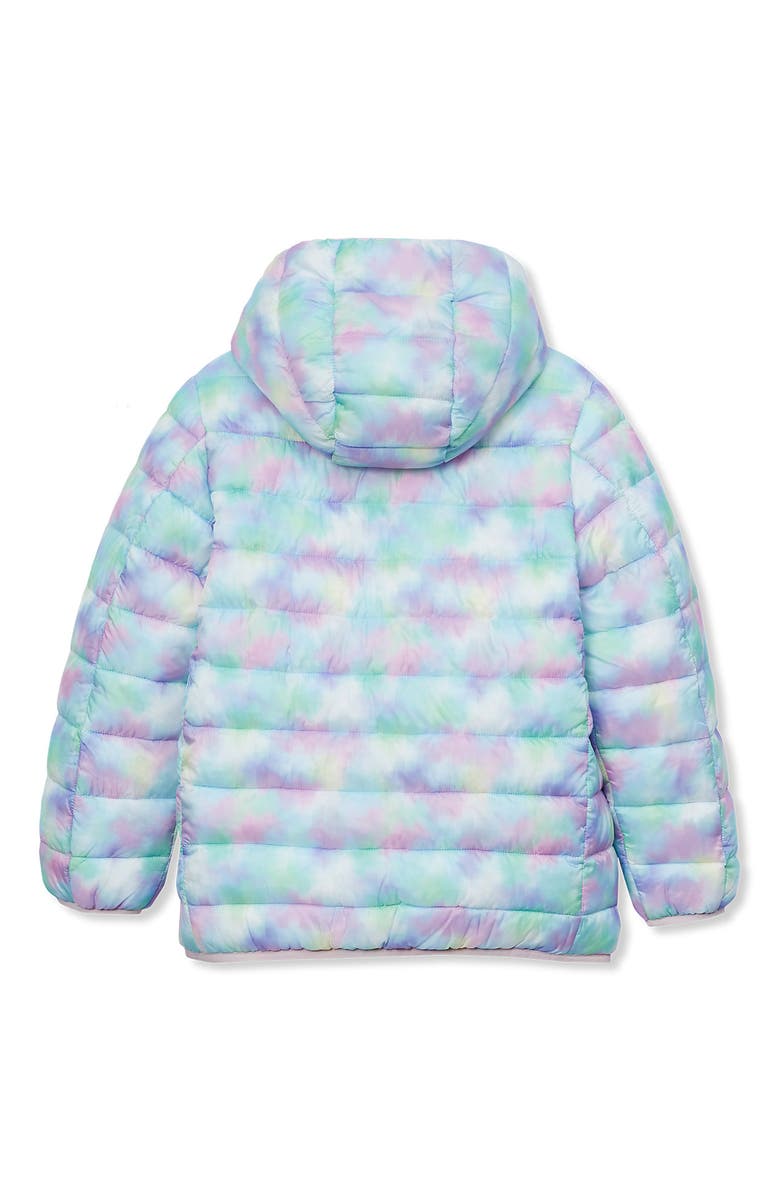 Lands' End Girls Water Resistant Reversible Hooded Jacket, Alternate, color, Sweet Lilac Cloud