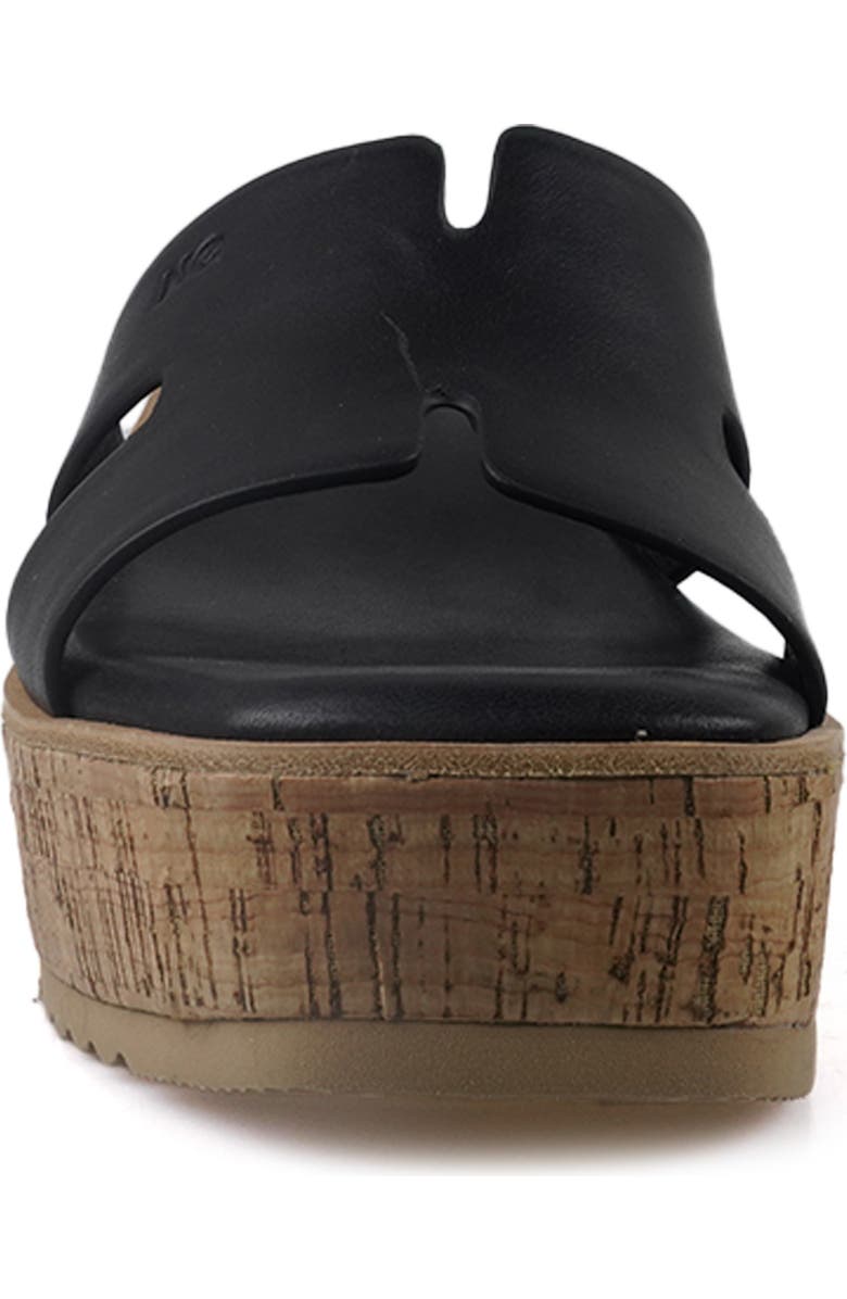 National Comfort Maxinne Platform Wedge Sandal, Alternate, color, Black Leather
