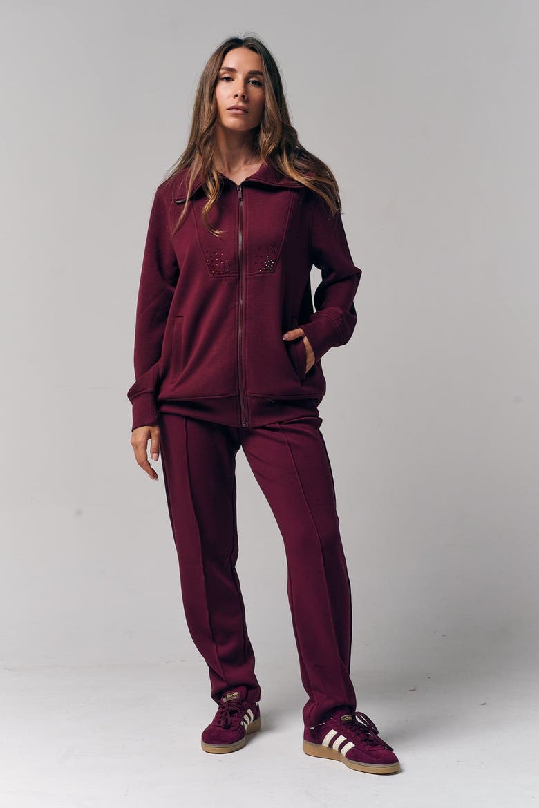 Raven Pintuck Pants, Alternate, color, Burgundy