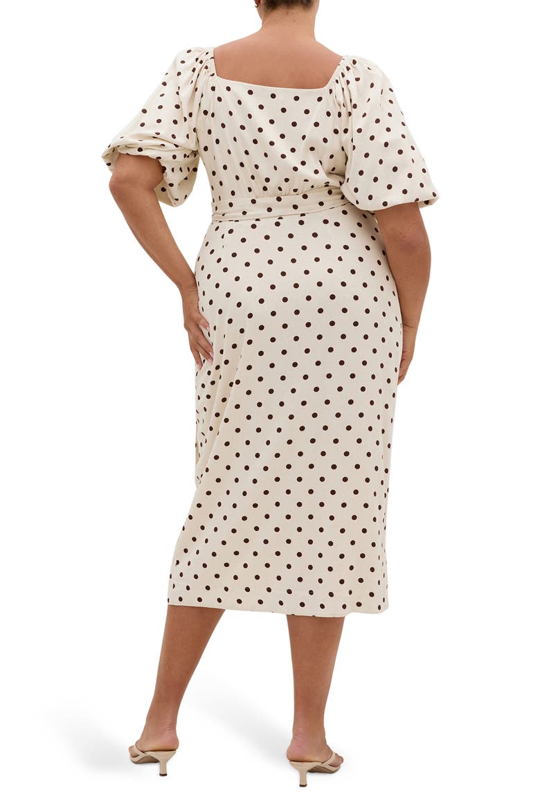 Claudine Print Wrap Midi Dress, Alternate, color, SWEET SPOT