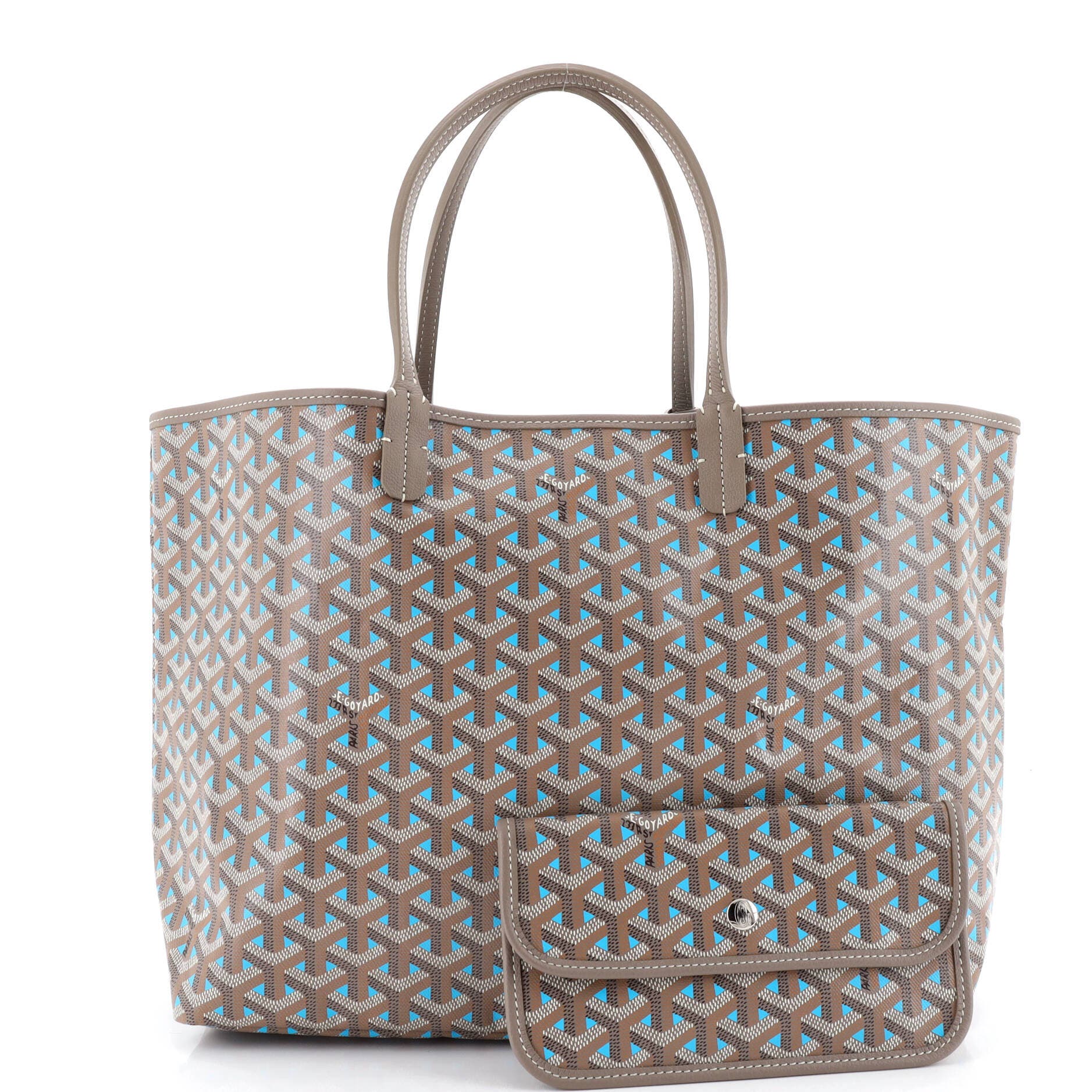 Pre-Owned Goyard Saint Louis Tote Claire Voie Coated Canvas PM, Alternate, color, Brown
