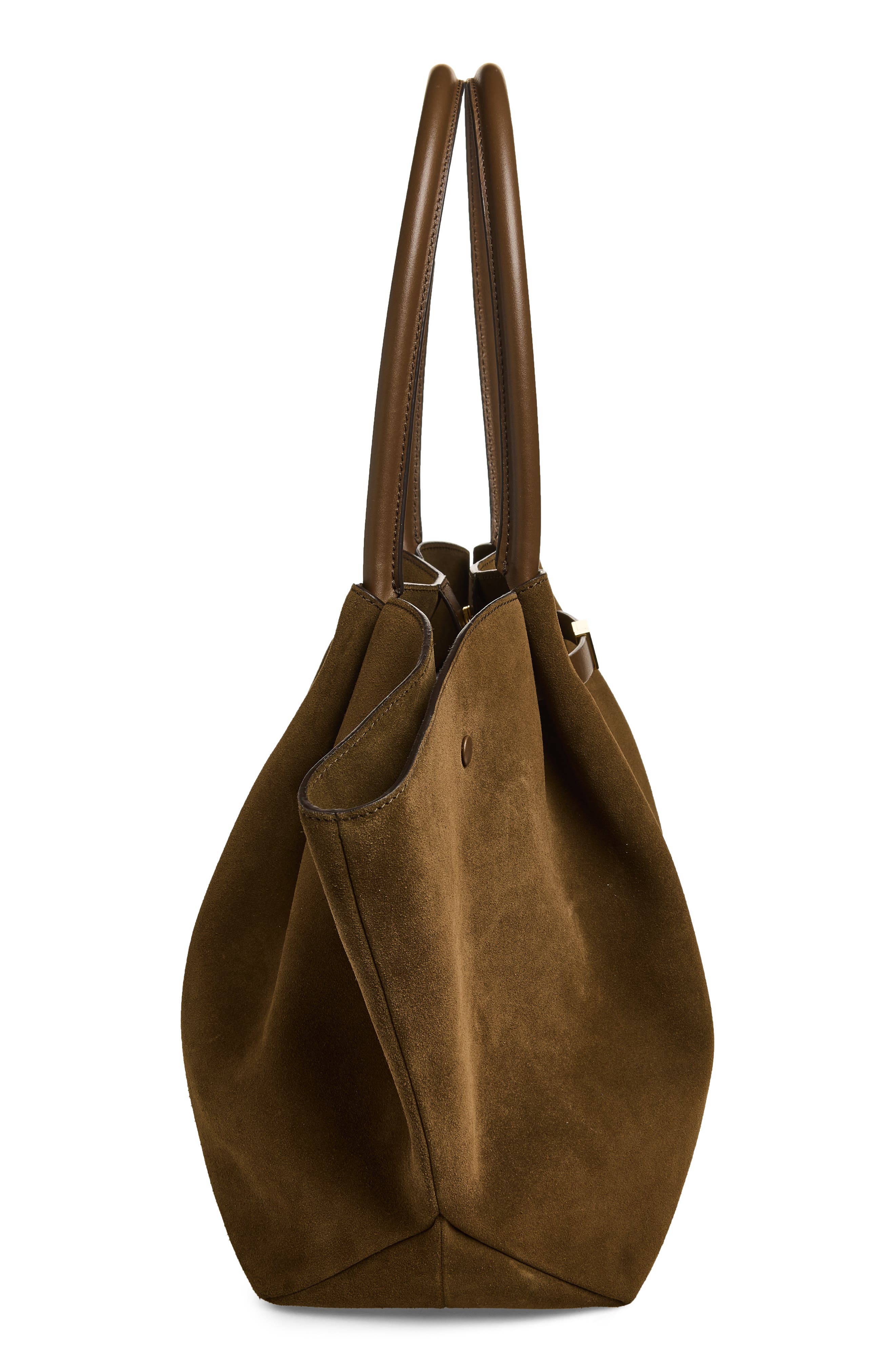 New York Leather East/West Tote, Alternate, color, SALT PEPPER/ MOCHA