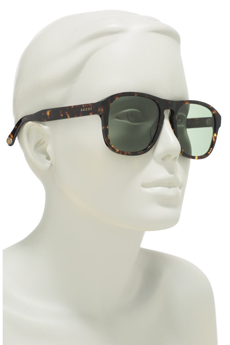 61mm Square Sunglasses, Alternate, color, HAVANA HAVANA GREEN/ GRN