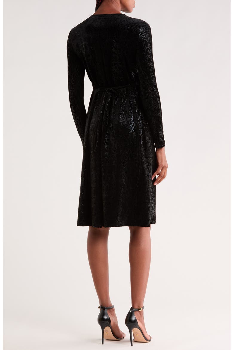 Long Sleeve Texture Knit Dress, Alternate, color, BLACK