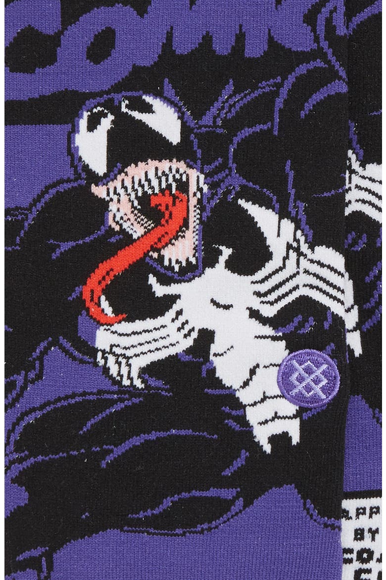 Venom Comic Socks, Alternate, color, GREY