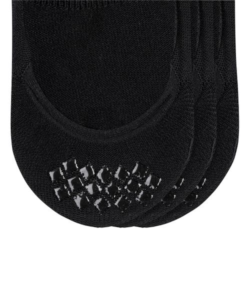 Falke Step Cotton 3-pack High Cut No Show Socks In Black