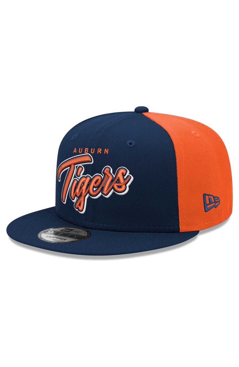 New Era Men's New Era Navy Auburn Tigers Outright 9FIFTY Snapback Hat, Alternate, color, Navy